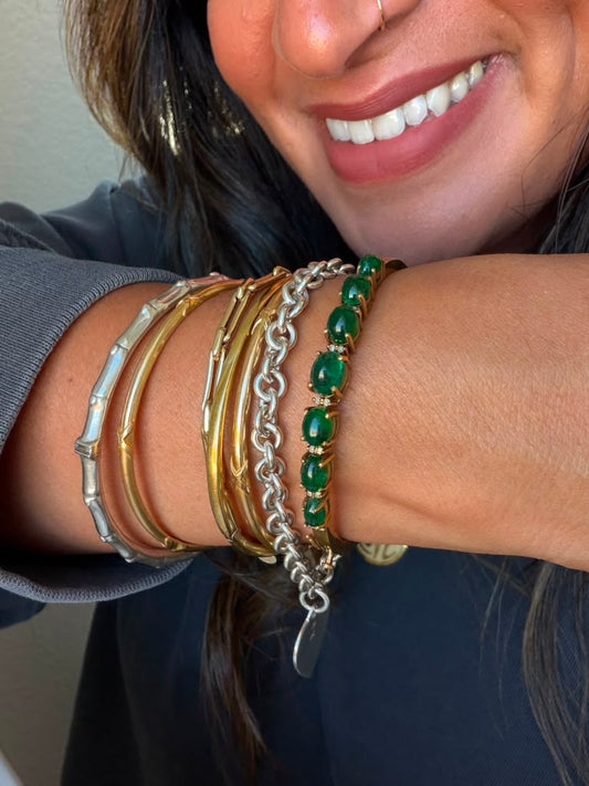 Emerald Bubble Bangle